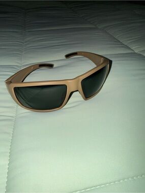 SMITH Men's Tan Frame Polarized Black Lens Sunglasses